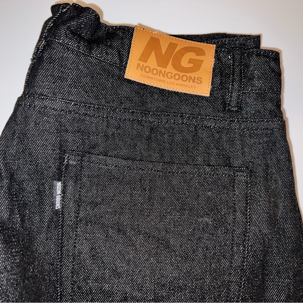 30 Noon Goons Glasser pant 100% cotton Denim soft Black Jeans NORDSTROM NOONGOON